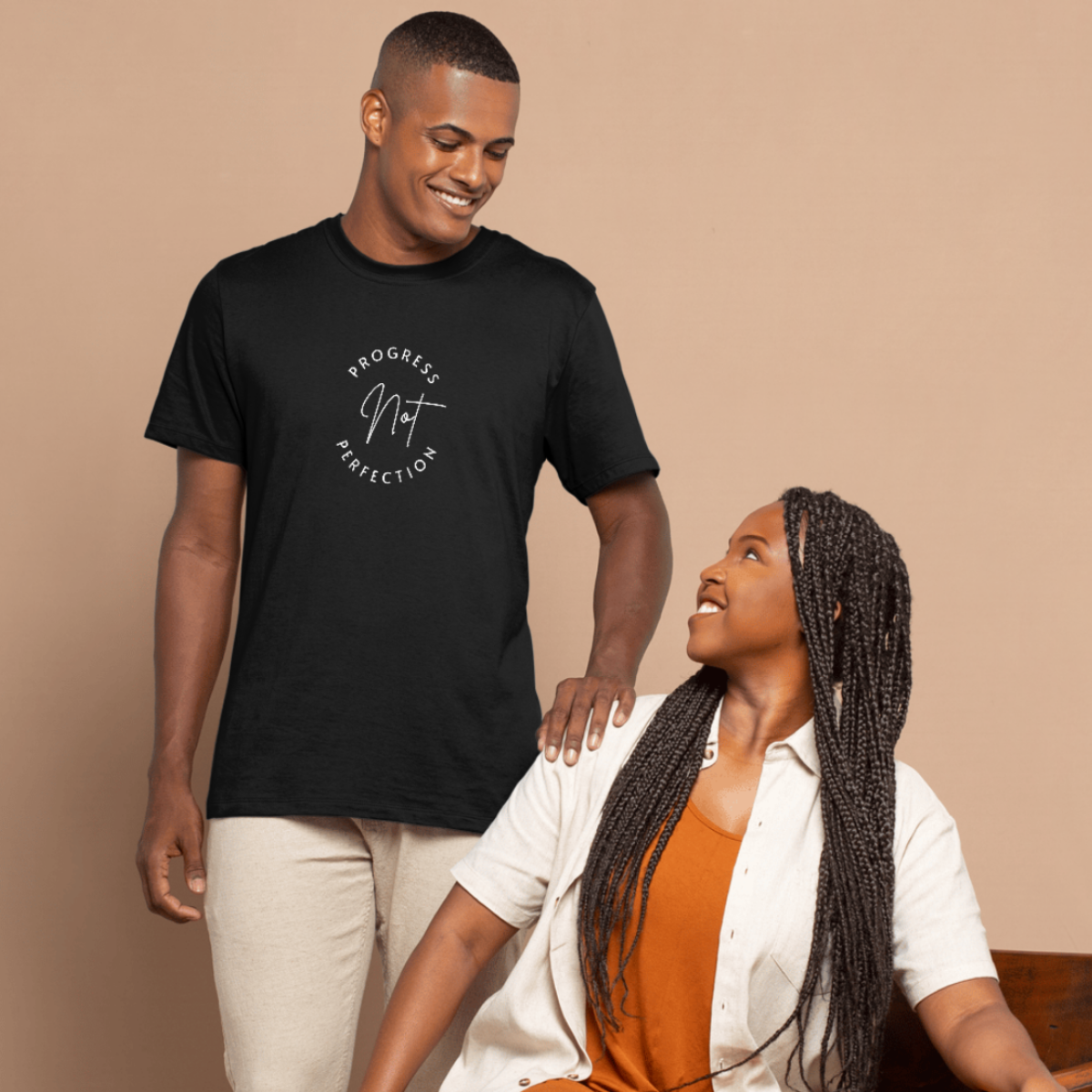 Inspirational faith-based T-shirt collection display