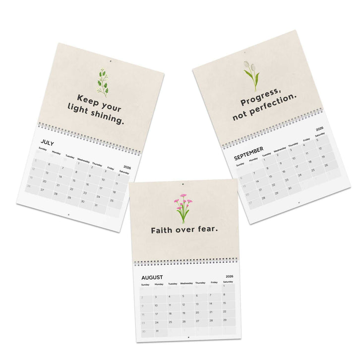 2026 Inspirational Calendar with motivational quotes