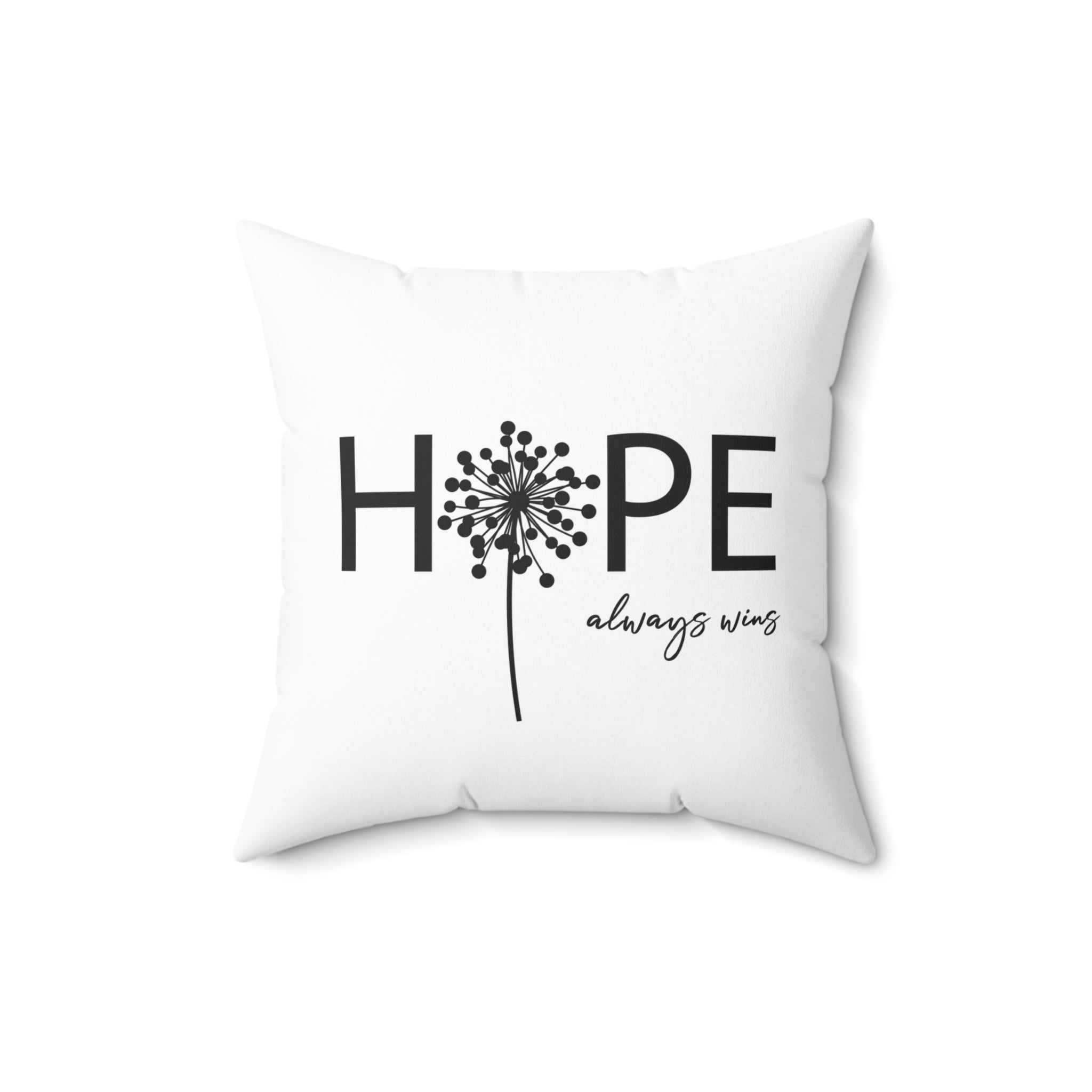 Always Hope Pillow with inspirational text