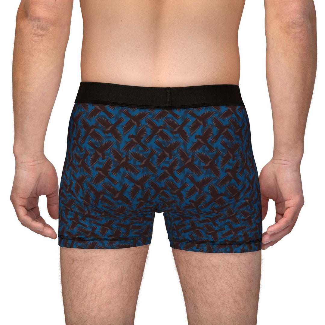 Back view of a man wearing Soaring Eagle Men's Boxers