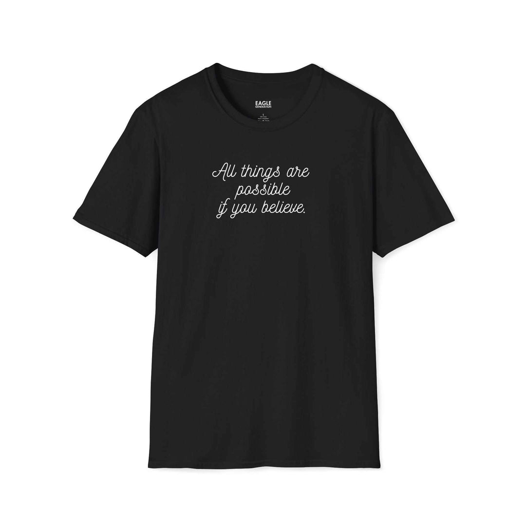 Believe & Achieve T-Shirt black with inspirational text