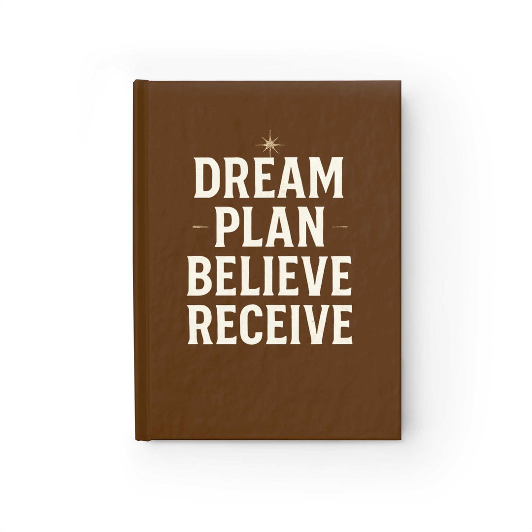 Believe & Achieve Vision Board notebook with motivational text