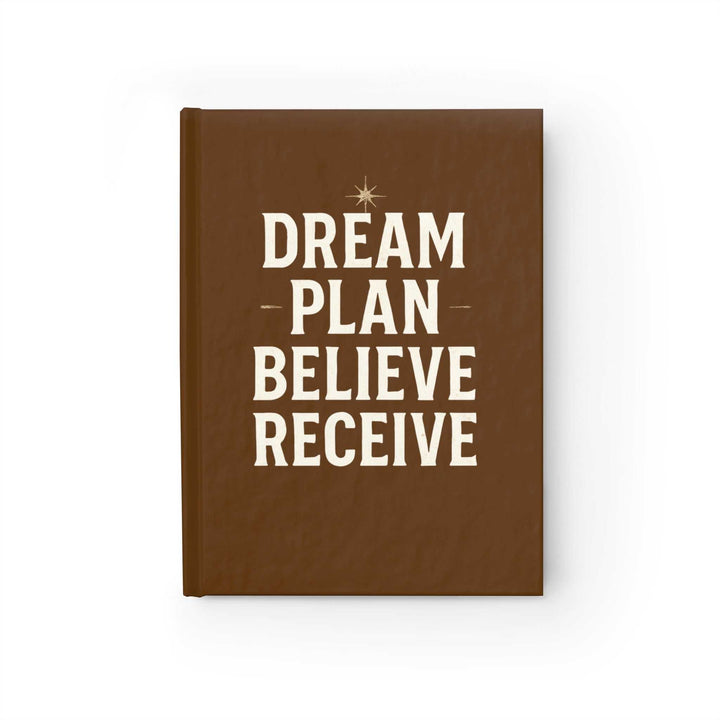 Believe & Achieve Vision Board notebook with motivational text