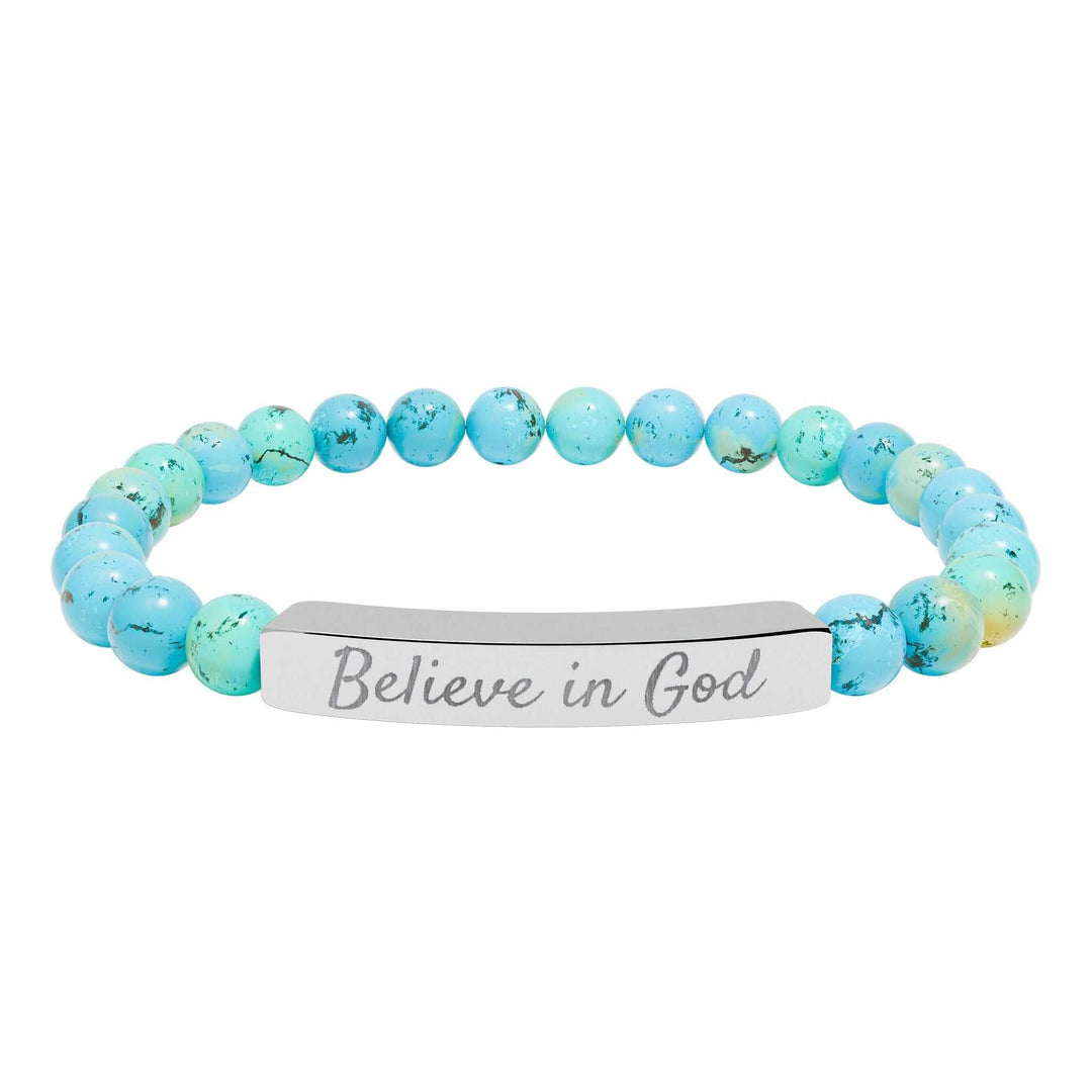 Believe in God Bracelet with faith-inspired text