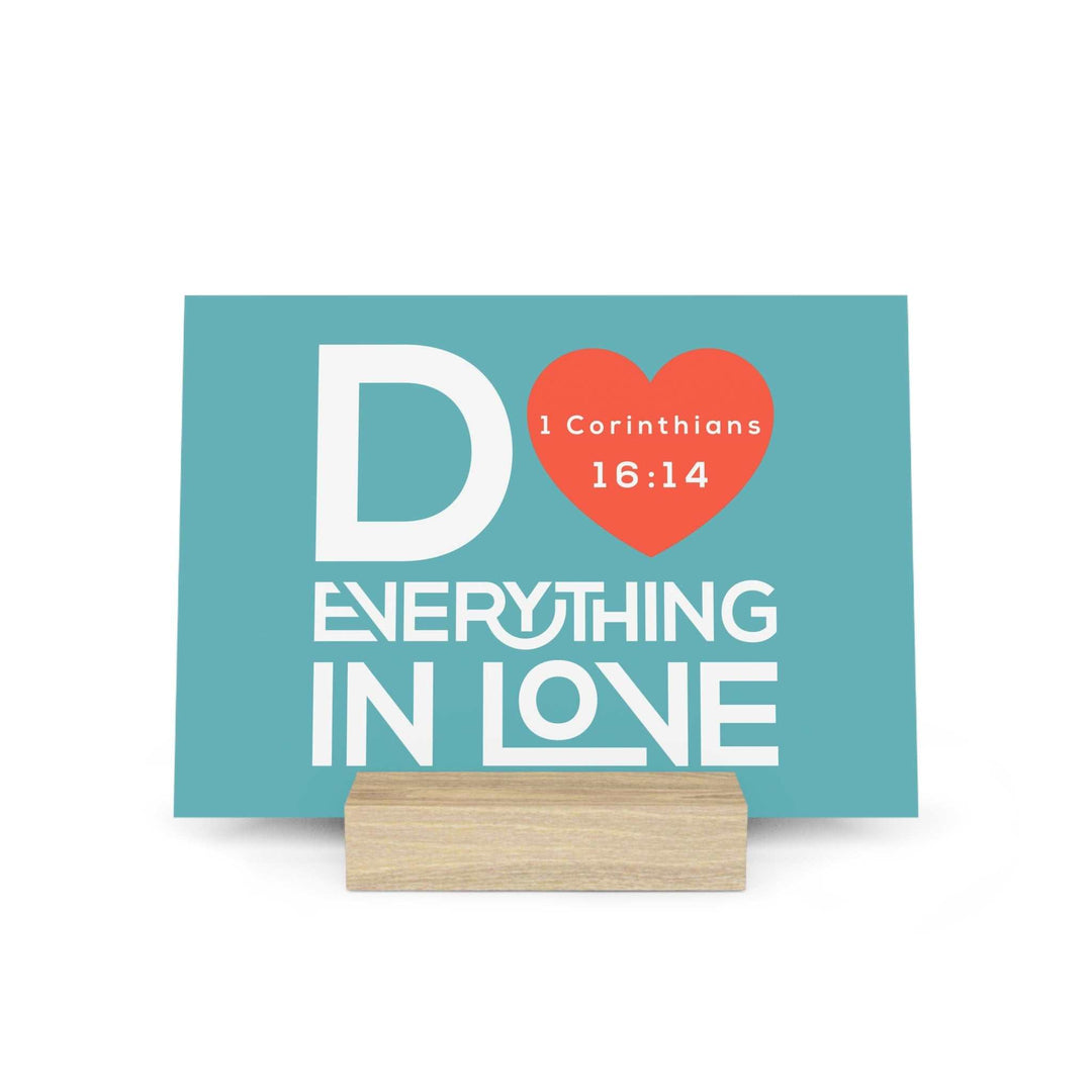 Bible Quote Gallery board with 1 Corinthians 16:14 verse