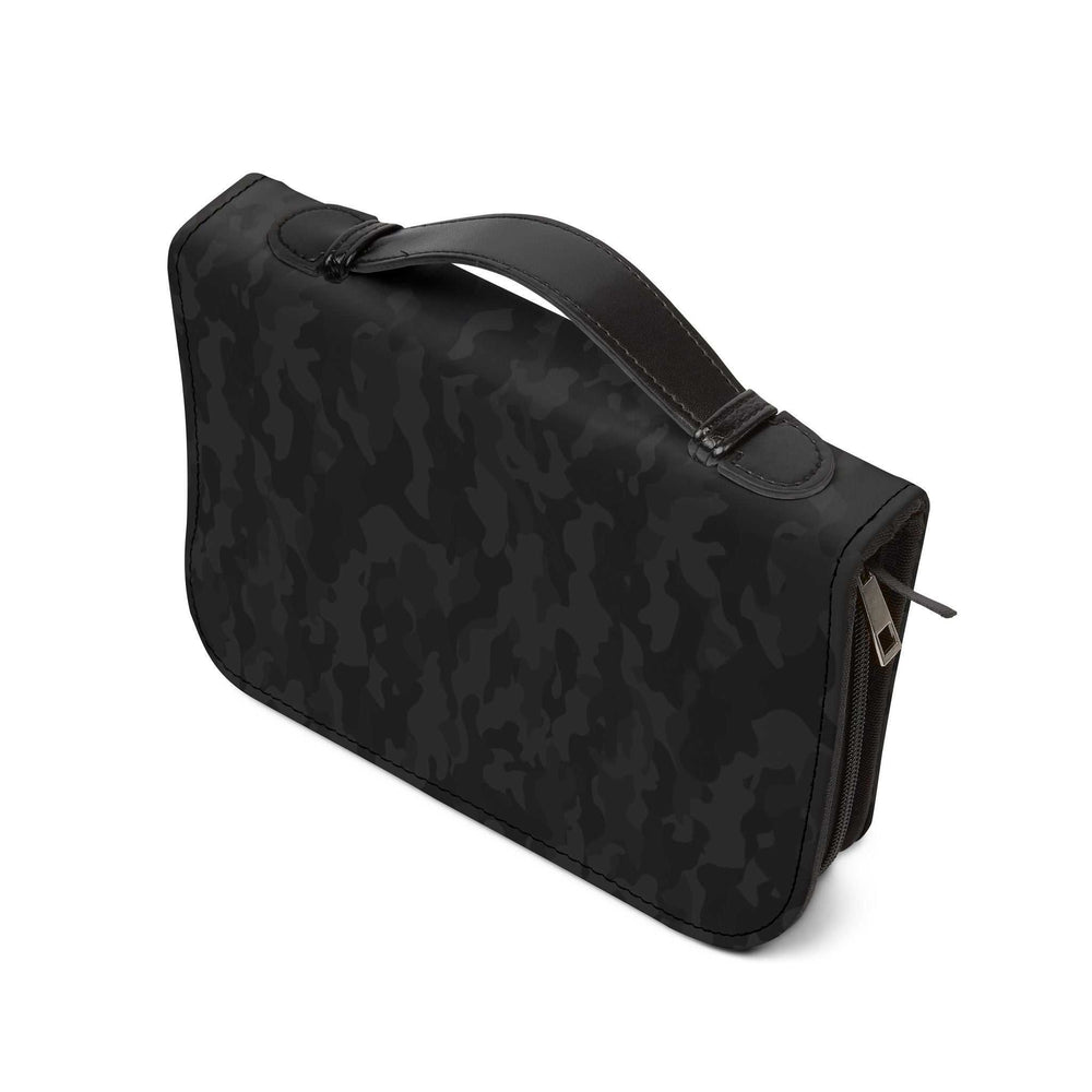 Black Believe Bible Cover made of PU leather with handle