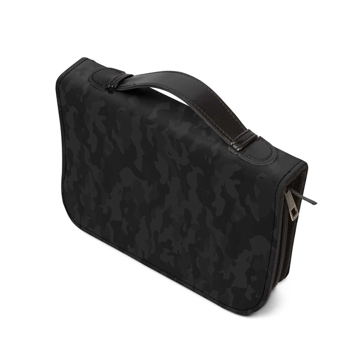 Black Believe Bible Cover made of PU leather with handle