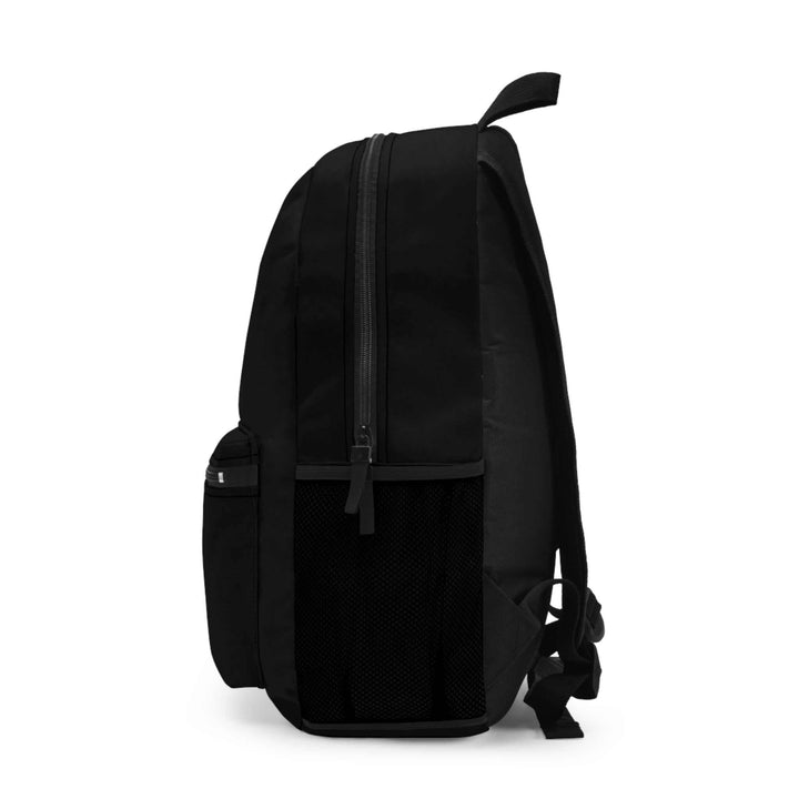 Black Beyond Limits backpack with adjustable shoulder straps and multiple compartments, made of lightweight polyester for daily use.