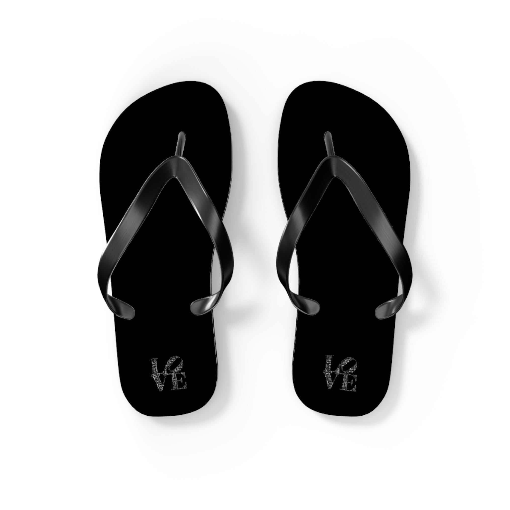Black Love flip flops