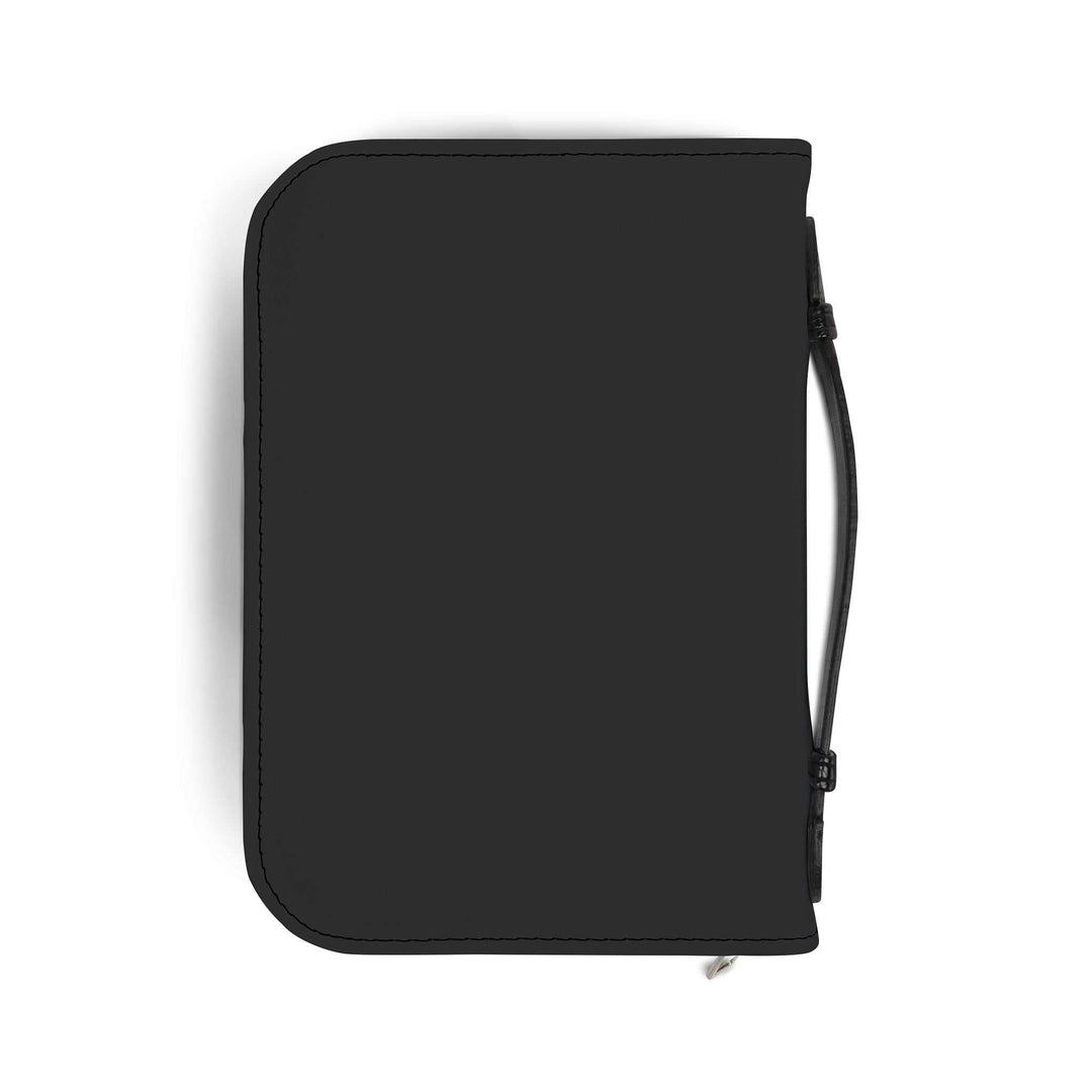Black Redeemed Bible Cover made of PU leather with sturdy handle