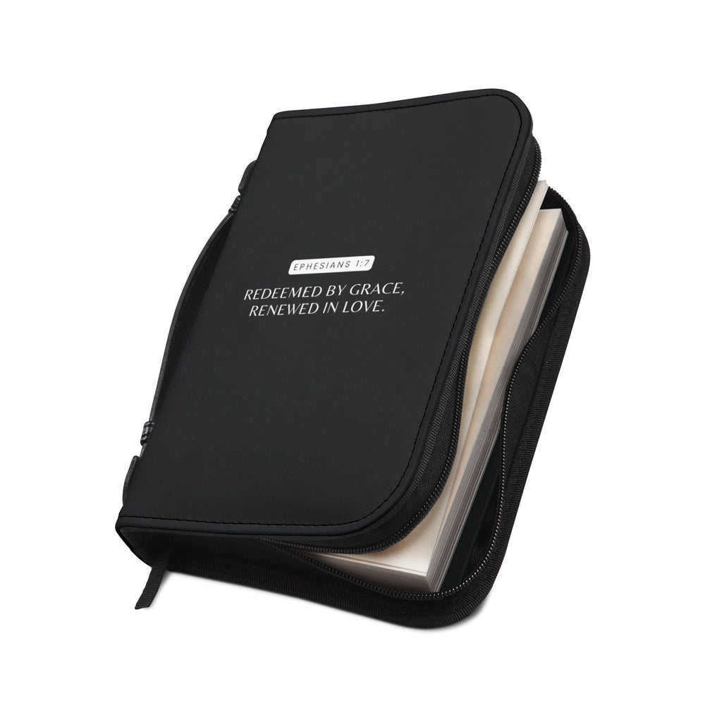 Black Redeemed Bible Cover with zipper