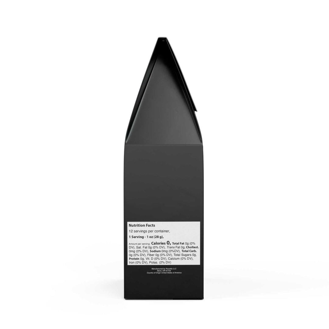 Black packaging of Isaiah 6:8 Colombia light-medium roast coffee