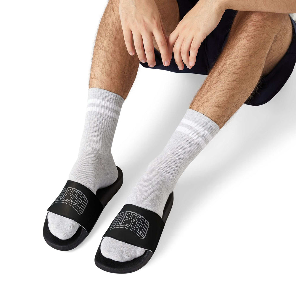 Blessed Sandals with neoprene straps and polyurethane outsoles worn