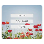Bold in Hope mouse pad with faith, courage, and hope text