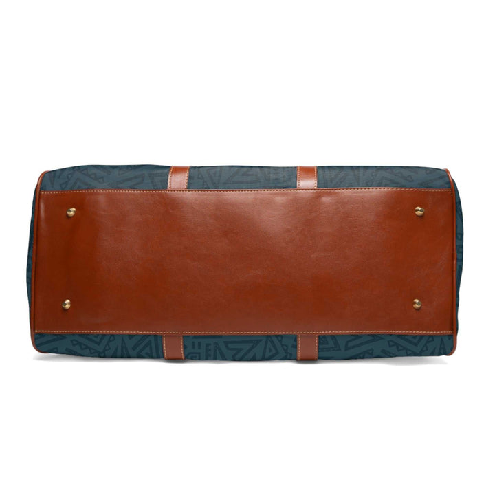Bottom view of Walk by Faith Bag showing brown PU leather base