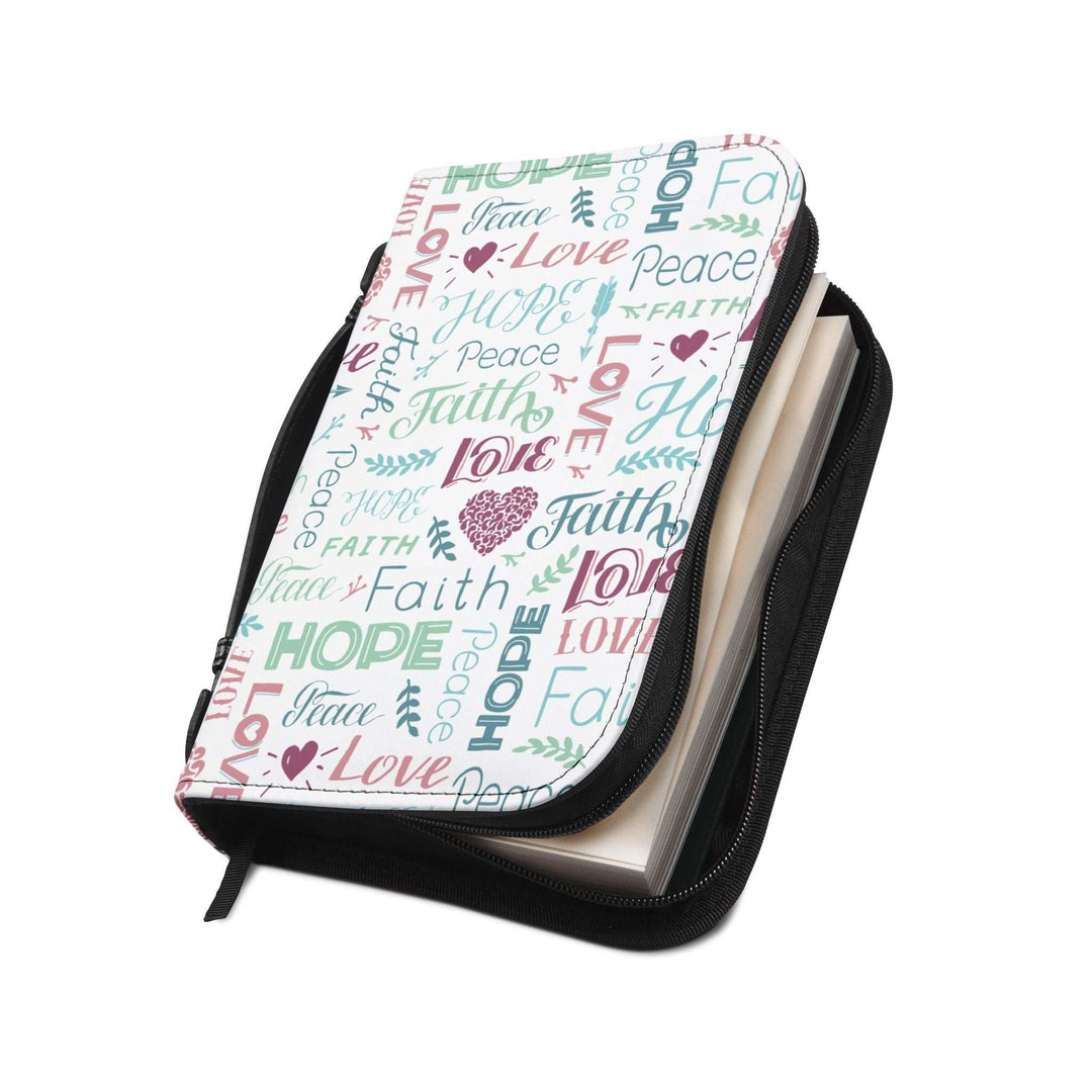 Christian Bible Cover with faith and love text design