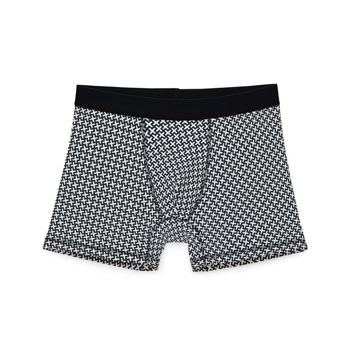 Christian Cross men's boxers with black and white cross pattern