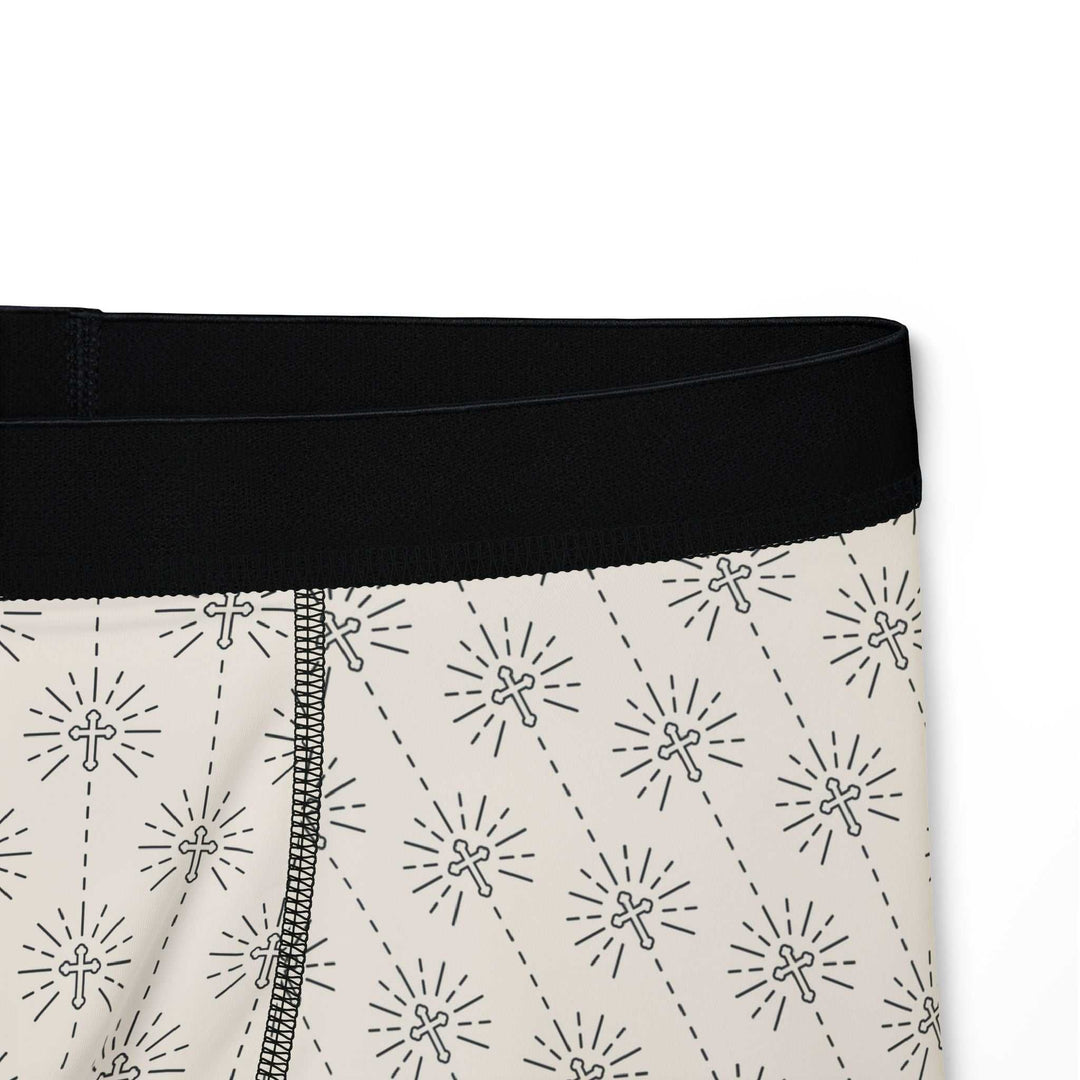 Christian Design Men's boxers with all-over cross pattern