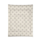 Christian Pattern Comforter with light beige background