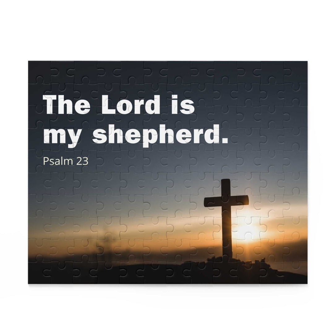 Christian Puzzle 120 pieces with Psalm 23 quote