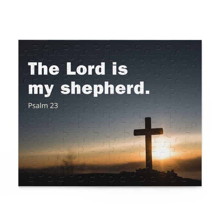 Christian Puzzle 120 pieces with Psalm 23 quote