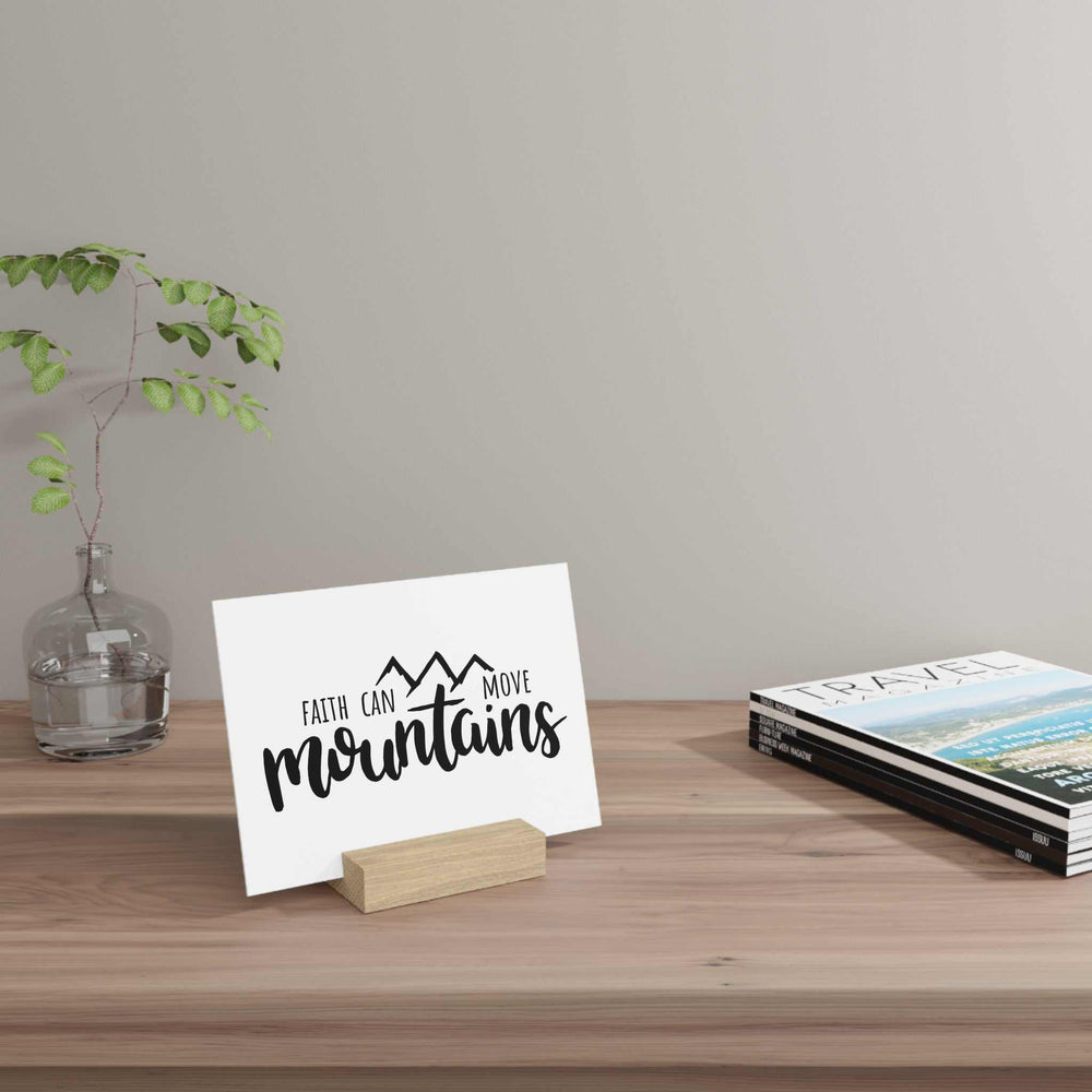 Christian Quote Gallery Board with hand-crafted oak stand