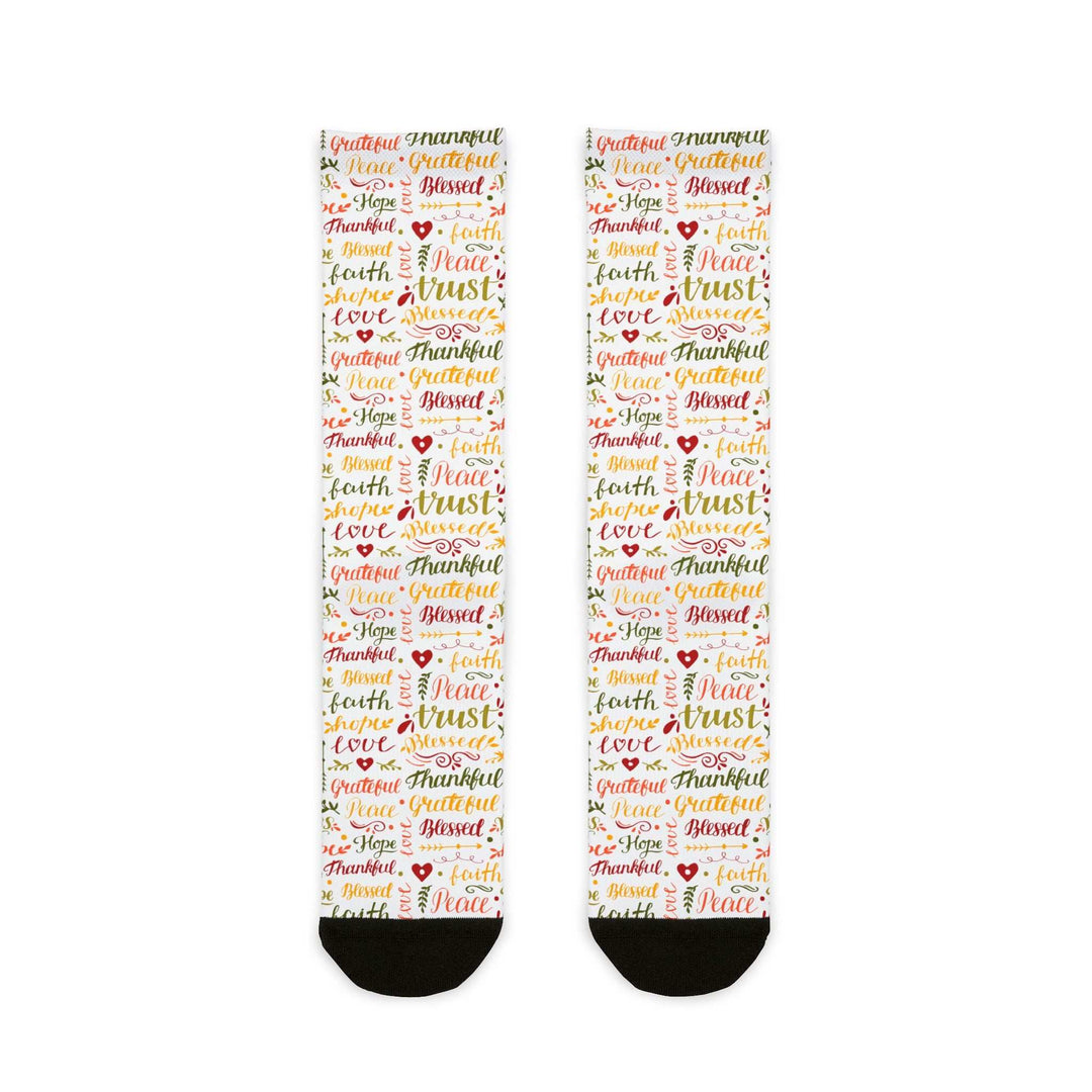 Christian Words Socks with inspirational phrases