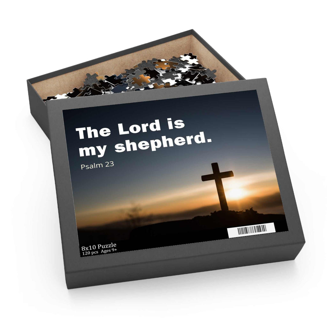 Christian puzzle featuring Psalm 23 verse