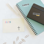 Christian sticker sheets with faith, YHWH, and every day victory designs