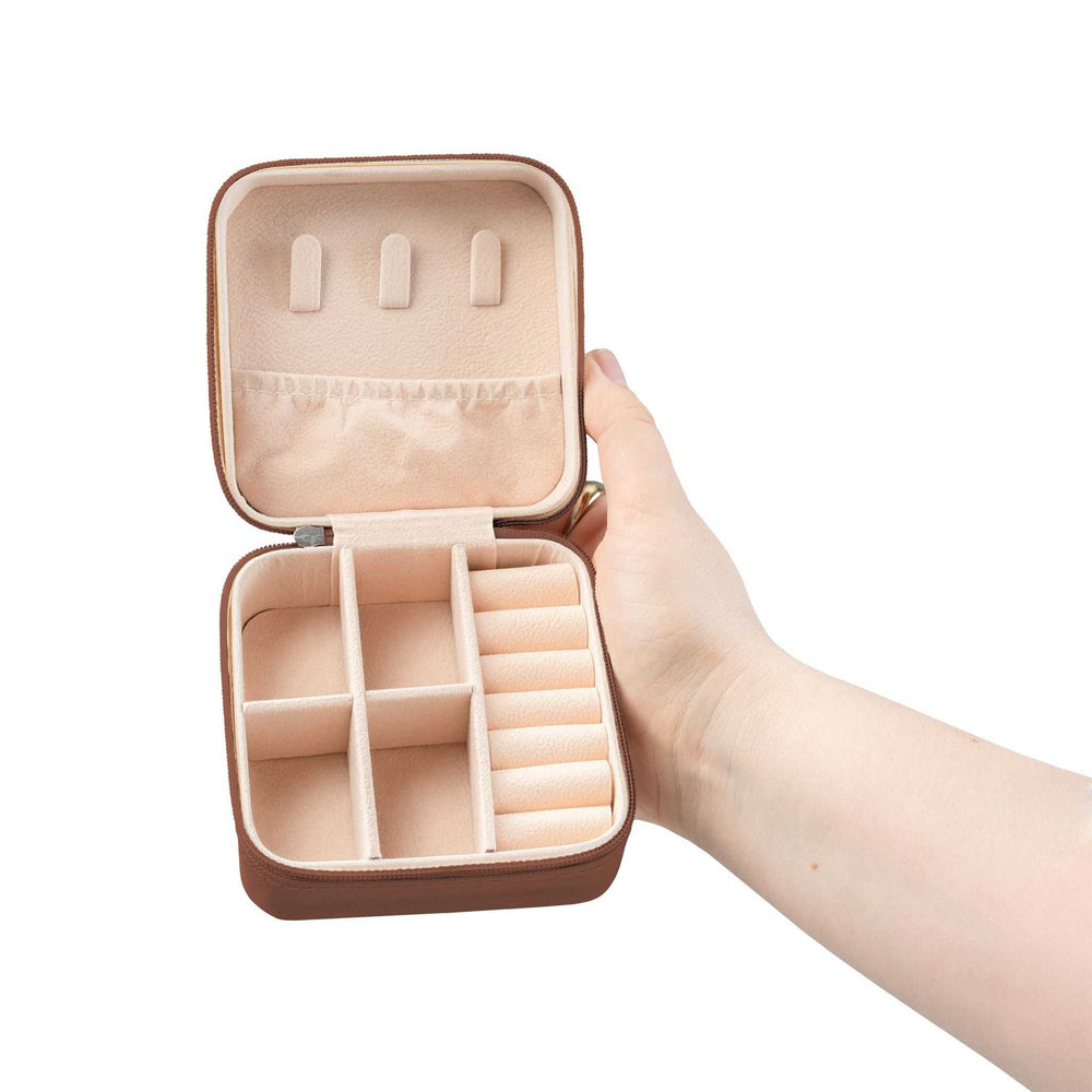 Compact Travel In Style Case with plush interior and secure zipper