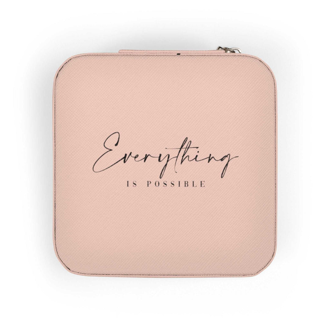 Compact motivational travel case with "Everything is Possible" text