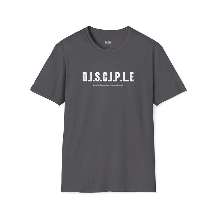 Disciple Life T-Shirt in dark grey with white text