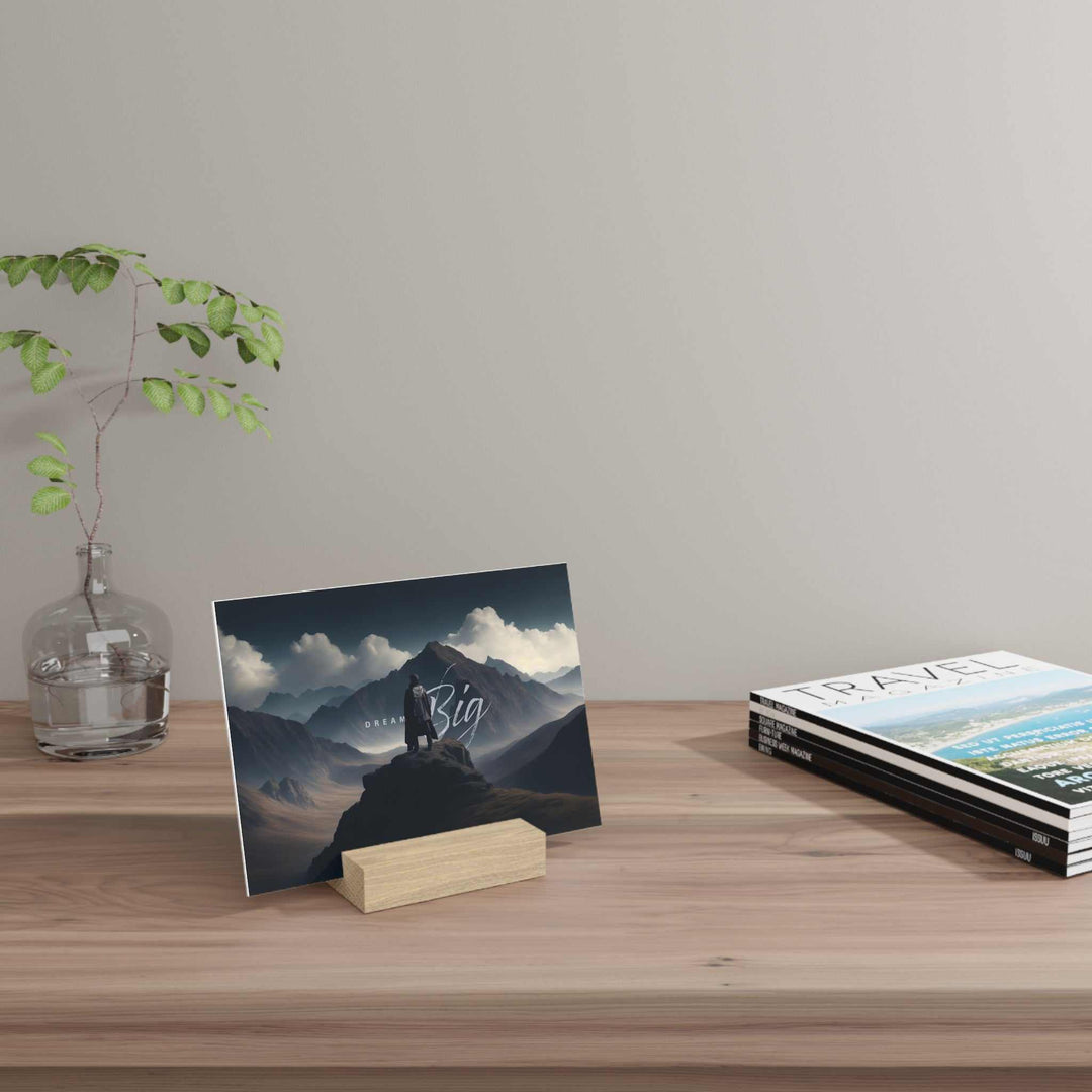 Dream Big Gallery Board with hand-crafted solid oak stand