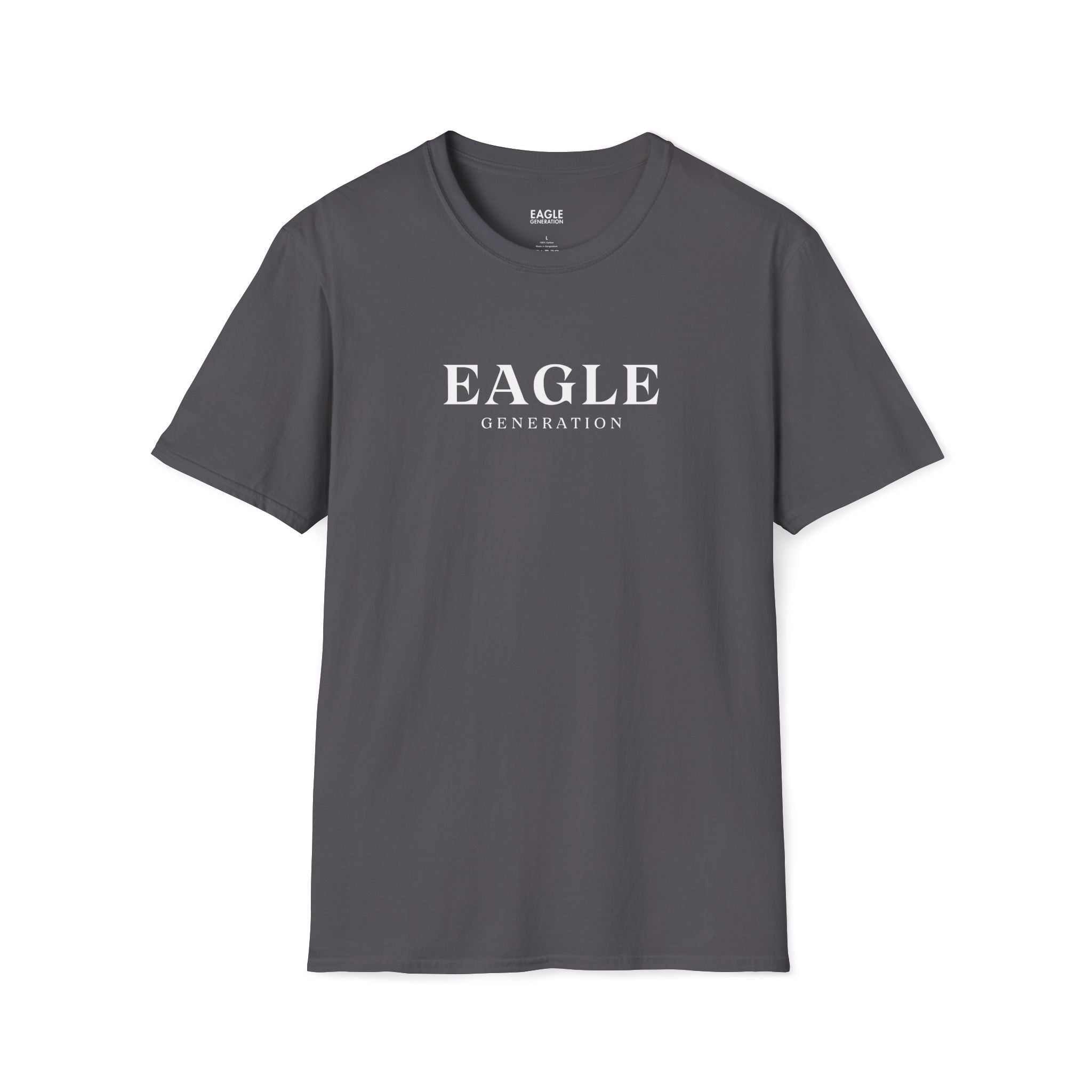 Eagle Generation Logo T-Shirt soft unisex 100% cotton classic fit crew neck tee