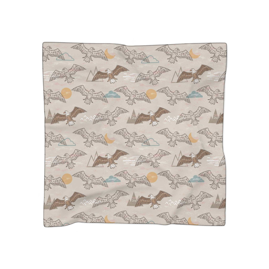 Eagle Soaring Poly Scarf with sheer poly voile and chiffon, light fabric