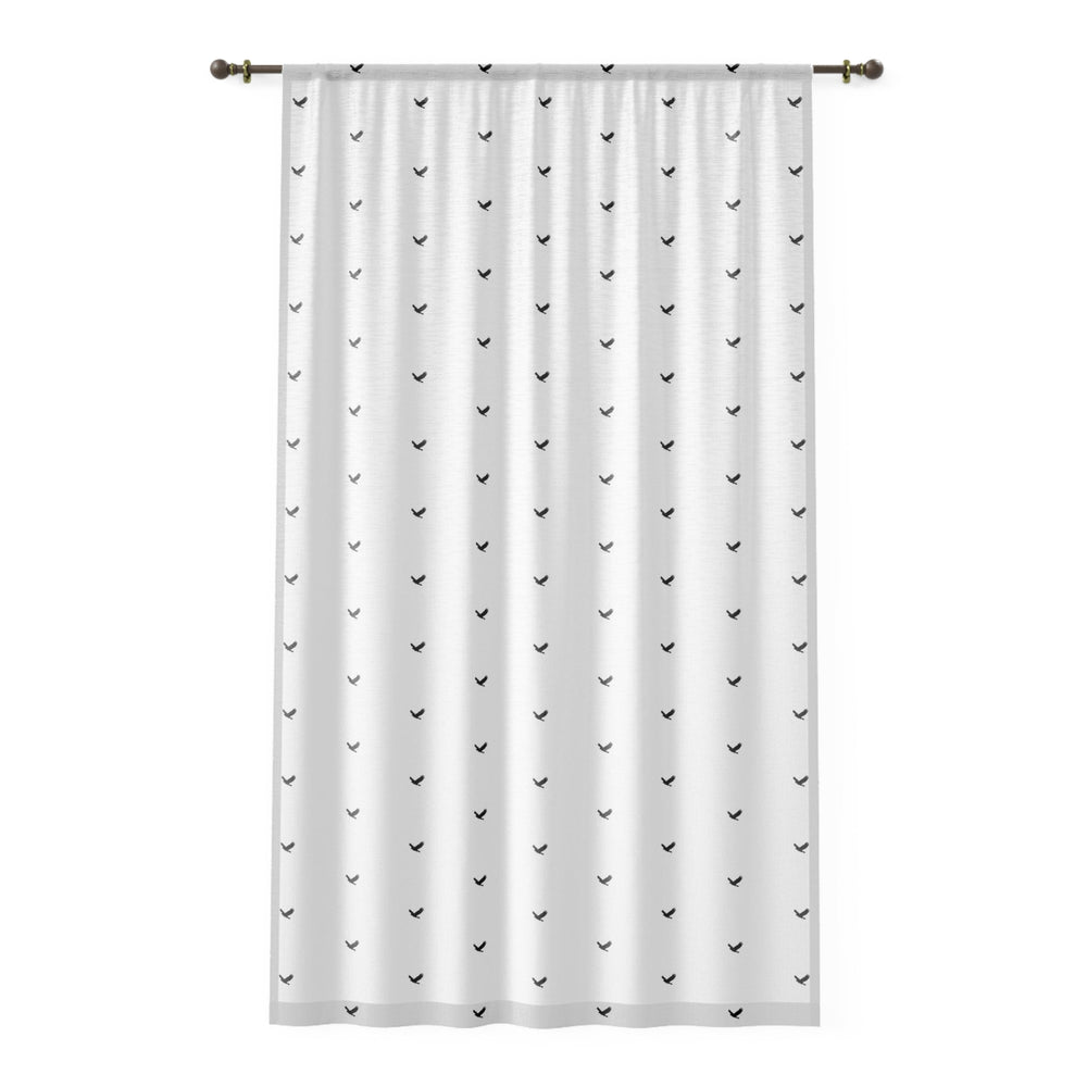 Eagles Window Curtain white polyester fabric