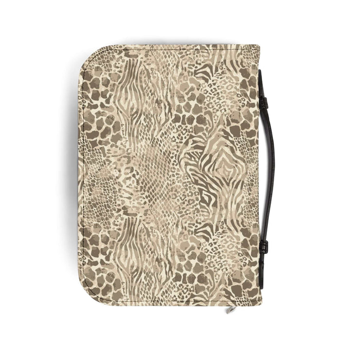 Ethnic Bible Cover made of PU leather, featuring black handle