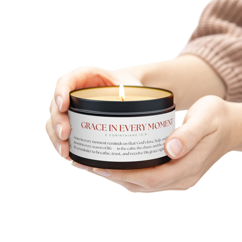 Everyday Grace Tin Candle hand-poured coconut soy wax