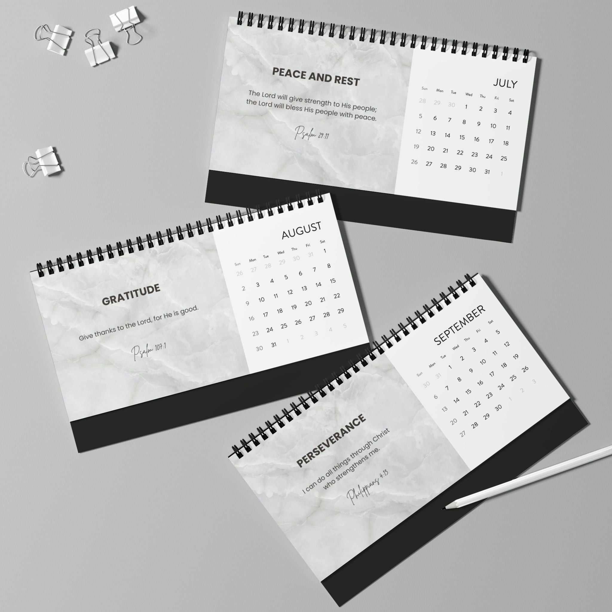 Faith-inspired 2026 daily calendar