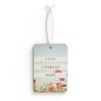 Faith Courage Hope car air freshener