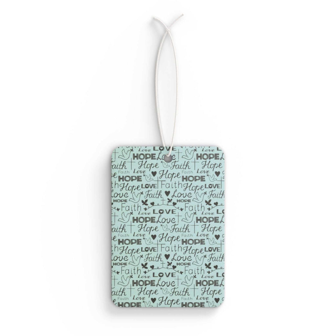 Faith Hope Love car air freshener