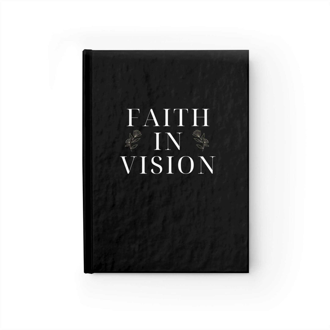 Faith In Vision Journal black hardcover blank pages notebook