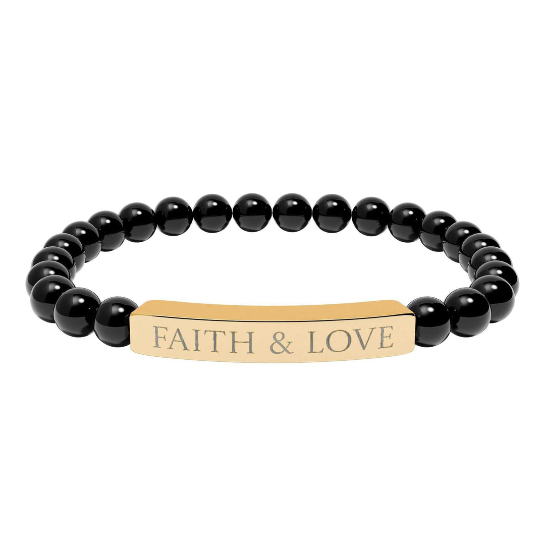 Faith & Love Bracelet with inspirational text