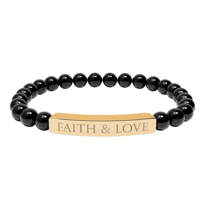 Faith & Love Bracelet with inspirational text
