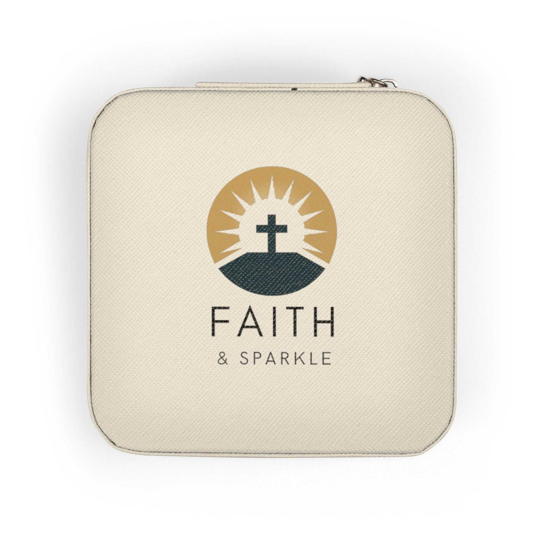 Faith & Sparkle Travel Case compact jewelry case with zipper closure