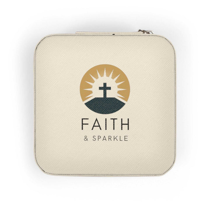 Faith & Sparkle Travel Case compact jewelry case with zipper closure