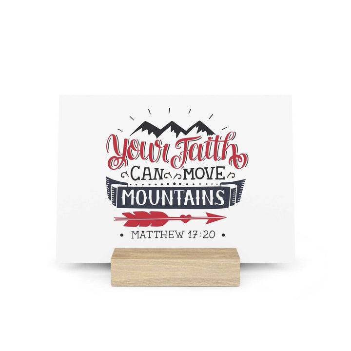 Faith Verse Gallery Board with hand-crafted oak stand