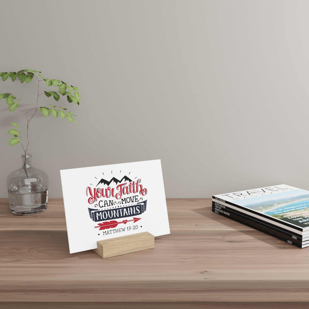 Faith Verse Gallery Board with inspirational Matthew 17:20 quote