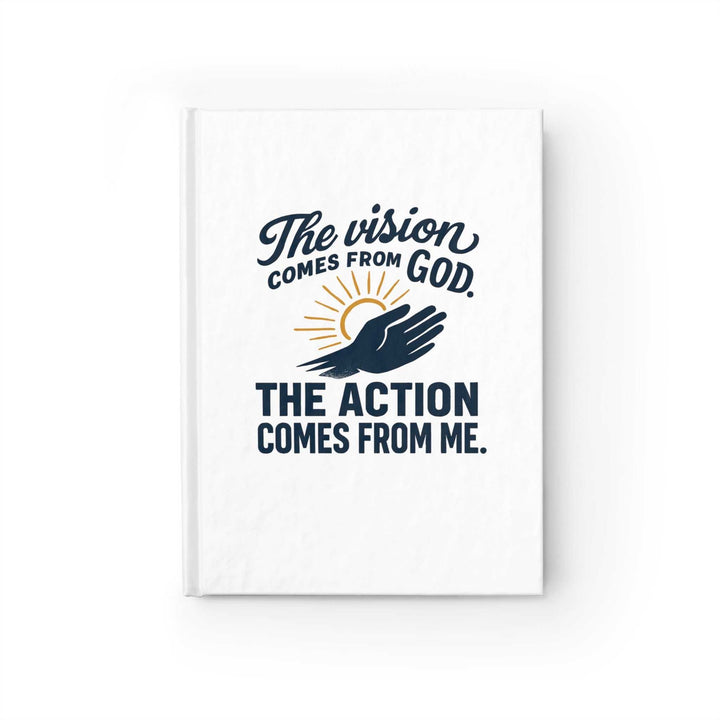 Faith Works Vision Board hardcover notebook with inspirational quote
