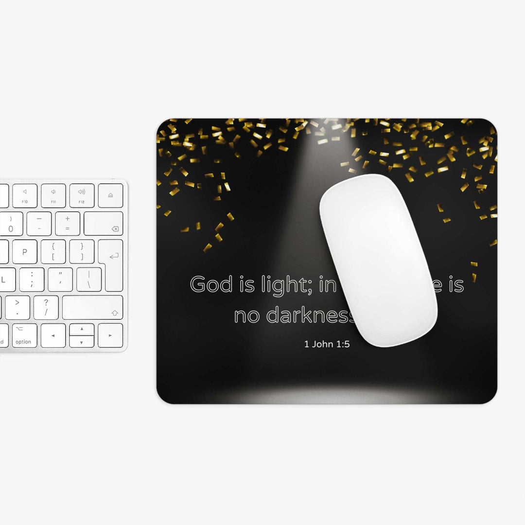 God Is Light mouse pad with biblical quote